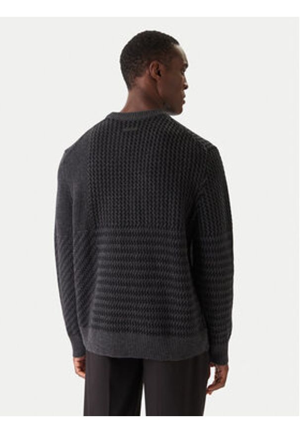 Calvin Klein Sweter LV04LD306G Szary Regular Fit. Kolor: szary. Materiał: wełna