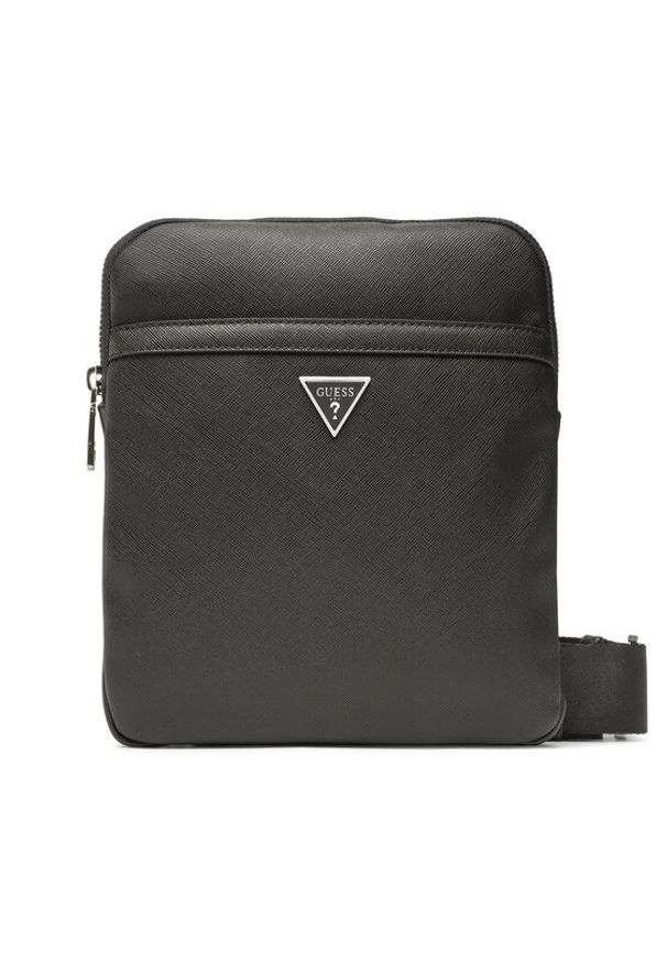 Guess Saszetka Certosa Saffiano Smart HMECSA P3123 Czarny. Kolor: czarny. Materiał: skóra