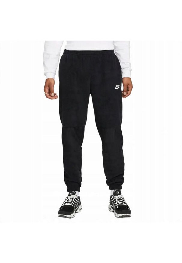 Nike - Męskie Spodnie Do Biegania Club Fleece. Kolor: czarny. Materiał: dresówka