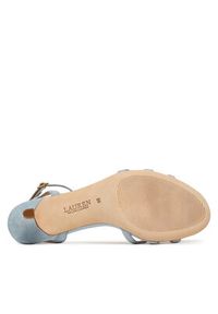 Lauren Ralph Lauren - LAUREN RALPH LAUREN Sandały 802P06395004 Niebieski jasny. Kolor: niebieski. Materiał: skóra, zamsz #3