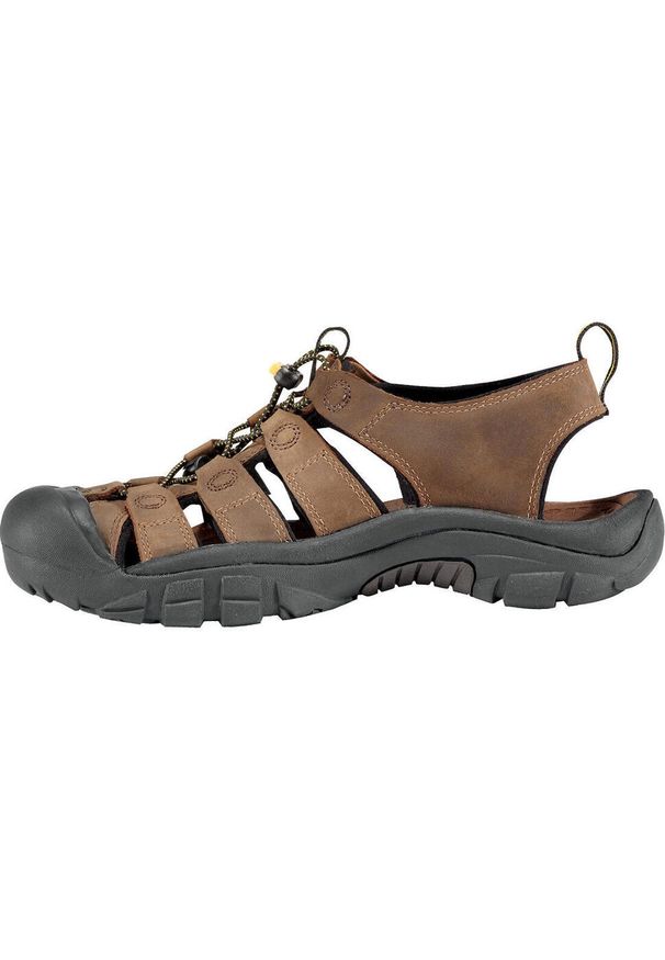 keen - Buty trekkingowe męskie Keen Newport Bison. Kolor: brązowy. Materiał: materiał, skóra, syntetyk