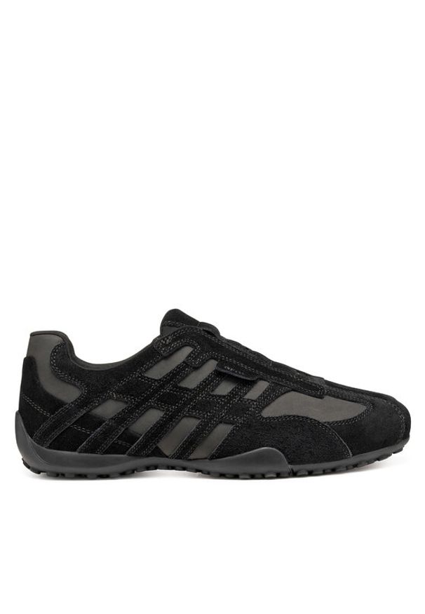 Geox Sneakersy U Snake Original U56MNB 022EK C9999 Czarny. Kolor: czarny. Materiał: zamsz, skóra