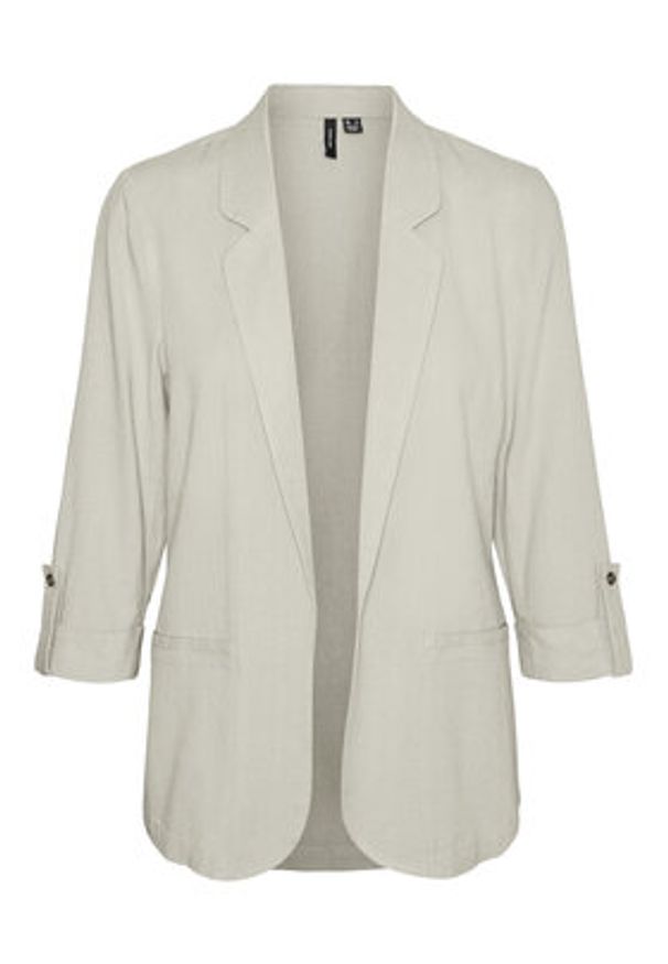 Vero Moda Marynarka Jesmilo 10279700 Szary Regular Fit. Kolor: szary. Materiał: len, wiskoza