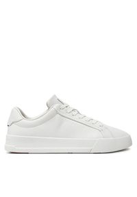 TOMMY HILFIGER - Tommy Hilfiger Sneakersy Th Court Best Leather FM0FM05120 Écru. Materiał: skóra