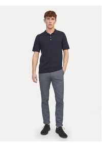 Jack & Jones - Jack&Jones Chinosy Marco 12206199 Niebieski Slim Fit. Kolor: niebieski. Materiał: bawełna