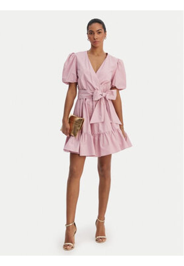 Fracomina Sukienka koktajlowa FY26SD1037W40001 Różowy Regular Fit. Kolor: różowy. Materiał: bawełna. Styl: wizytowy