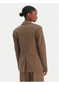 TOMMY HILFIGER - Tommy Hilfiger Marynarka Timeless WW0WW46662 Beżowy Regular Fit. Kolor: beżowy. Materiał: syntetyk #3