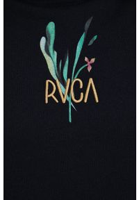 RVCA bluza męska kolor czarny z kapturem z aplikacją. Typ kołnierza: kaptur. Kolor: czarny. Materiał: włókno. Wzór: aplikacja #3