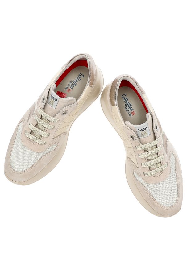 Beżowe Sneakersy Callaghan Modne Obuwie Damskie Na Koturnie. Okazja: na co dzień, na spacer. Kolor: beżowy. Materiał: materiał. Sezon: lato, wiosna. Obcas: na koturnie. Styl: elegancki, casual