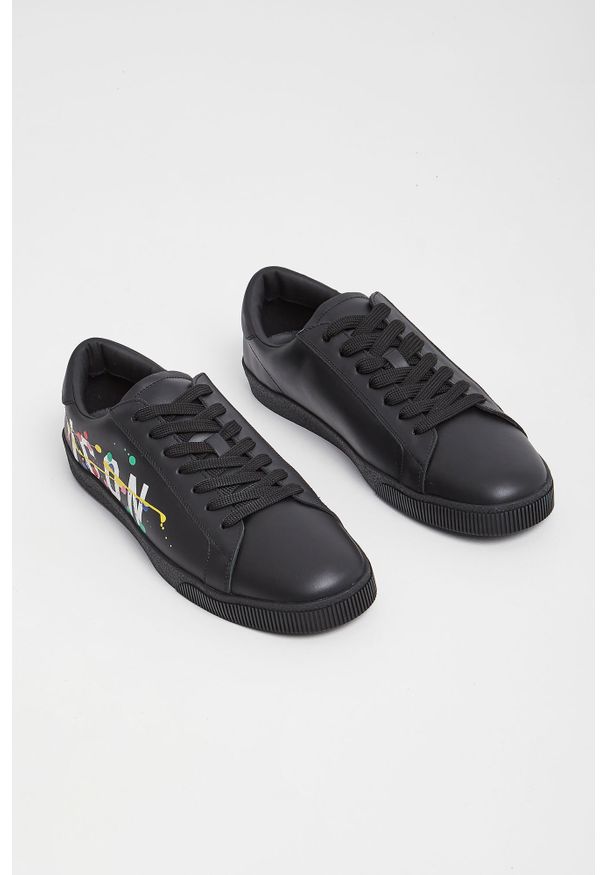Sneakersy męskie skórzane DSQUARED2. Materiał: skóra. Wzór: nadruk