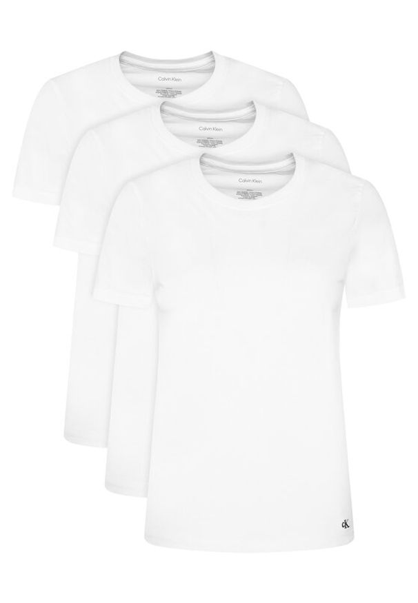Calvin Klein Underwear Komplet t-shirtów LV00QS7485 Biały Regular Fit. Kolor: biały. Materiał: bawełna
