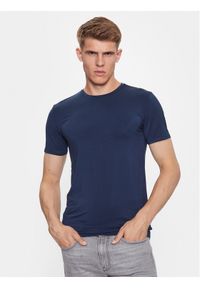 Guess T-Shirt U3BM00 KBF90 Granatowy Regular Fit. Kolor: niebieski