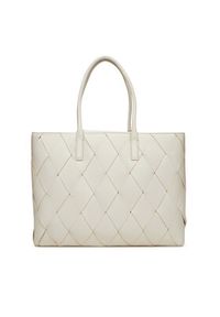 Calvin Klein Torebka Ck Woven Medium Shopper K60K612994 Biały. Kolor: biały. Materiał: skórzane #5