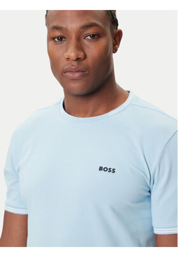 BOSS T-Shirt Taul 50521245 Błękitny Regular Fit. Kolor: niebieski. Materiał: bawełna
