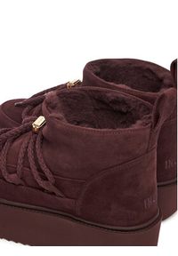Inuikii Śniegowce Classic Low Platform 75204-004 Bordowy. Kolor: czerwony. Materiał: skóra, zamsz. Obcas: na platformie #5