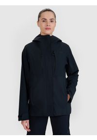 4f - 4F Kurtka trekkingowa membrana 10000 damska - czarna XXL. Kolor: czarny. Materiał: tkanina, puch, hardshell, dzianina, materiał. Długość rękawa: raglanowy rękaw. Sport: turystyka piesza, wspinaczka