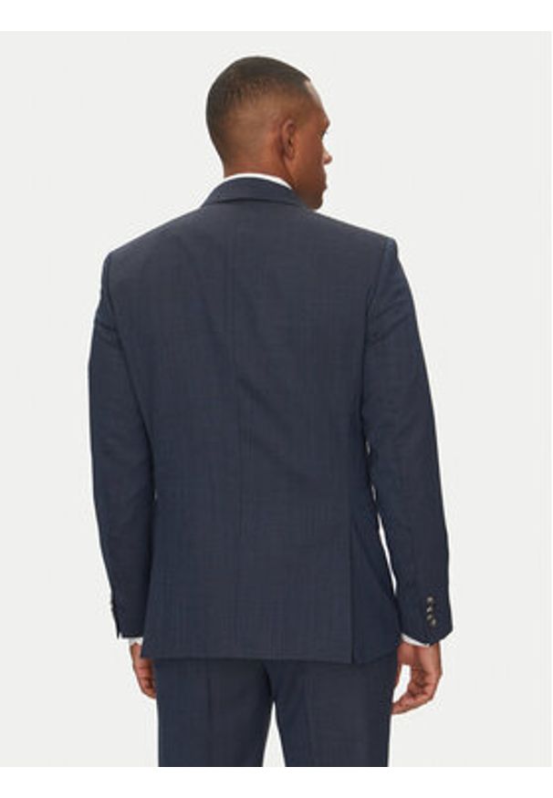 BOSS Garnitur H-Huge 50540776 Granatowy Slim Fit. Kolor: niebieski. Materiał: syntetyk