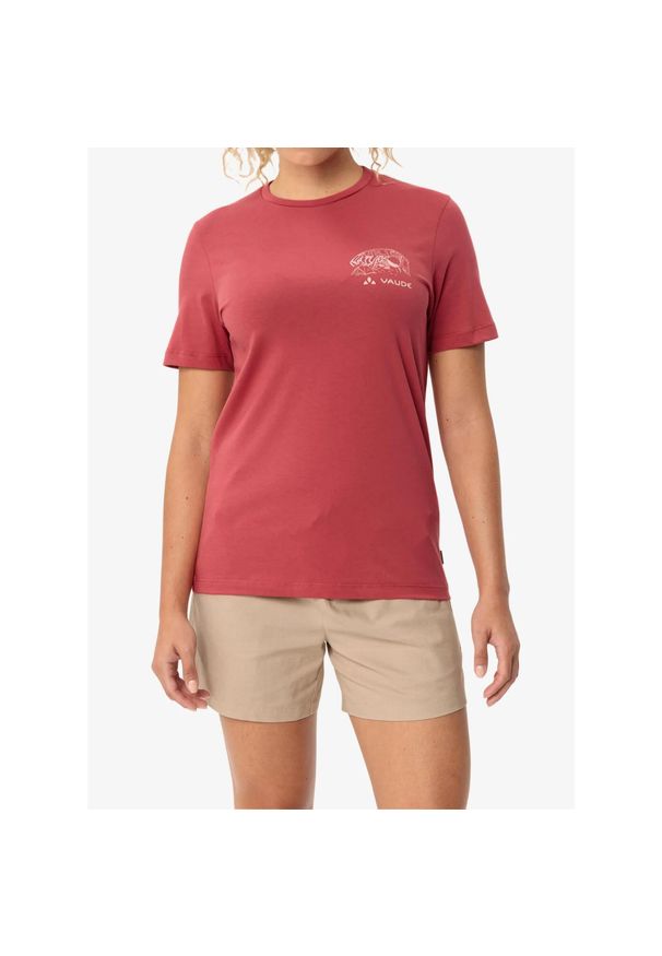 Koszulka bawełniana damska Vaude Spirit T-Shirt II. Kolor: czerwony. Materiał: bawełna