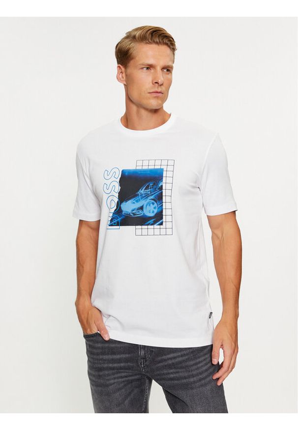 BOSS - Boss T-Shirt Tiburt 412 50495689 Biały Regular Fit. Kolor: biały. Materiał: bawełna
