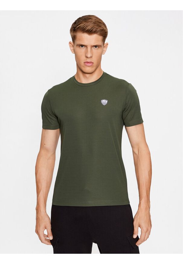 EA7 Emporio Armani T-Shirt 8NPT16 PJRGZ 1845 Zielony Regular Fit. Kolor: zielony. Materiał: syntetyk