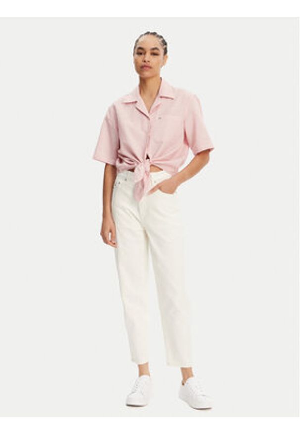 Tommy Jeans Koszula DW0DW20286 Różowy Regular Fit. Kolor: różowy. Materiał: bawełna
