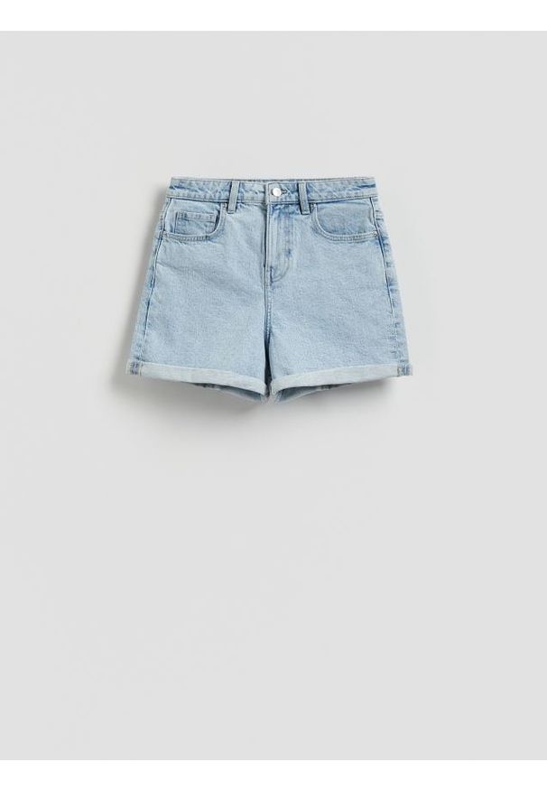 Reserved - Jeansowe szorty - niebieski. Kolor: niebieski. Materiał: jeans