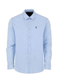 Ochnik - Błękitna koszula męska. Kolor: niebieski. Materiał: bawełna #4