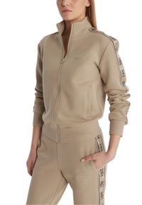 Guess - GUESS Beżowa damska bluza rozpinana z lampasami Britney, Rozmiar XS. Okazja: na co dzień. Kolor: beżowy. Styl: elegancki, casual, sportowy #3