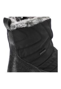 Czarne Śniegowce Cross Jeans Ocieplane Buty Damskie. Okazja: na uczelnię. Kolor: czarny. Materiał: syntetyk, futro, skóra ekologiczna, materiał. Szerokość cholewki: normalna. Wzór: aplikacja #5
