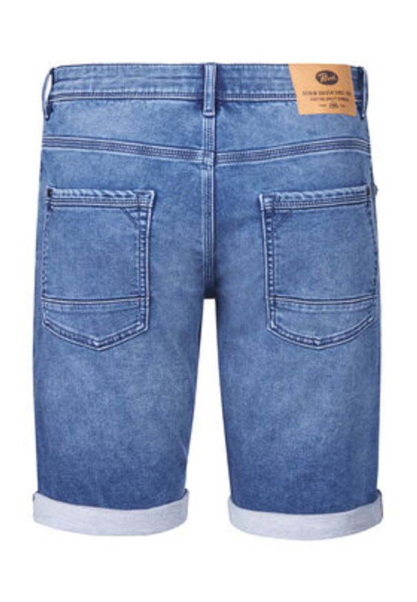 Petrol Industries Szorty jeansowe M-ROS-SHO001 Niebieski Slim Fit. Kolor: niebieski. Materiał: bawełna