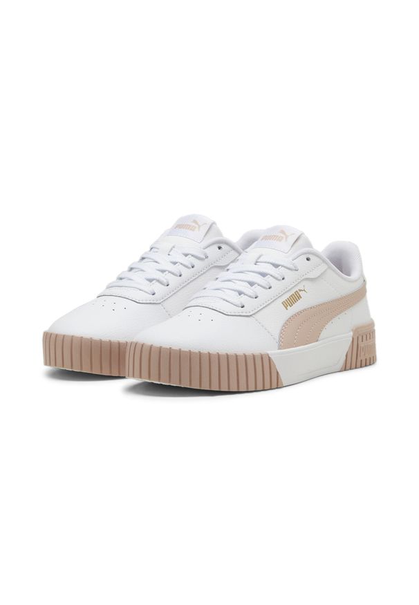 Puma - Damskie sneakersy Carina 2.0 PUMA White Rose Quartz Gold Pink. Kolor: żółty, wielokolorowy, różowy, biały. Sezon: lato