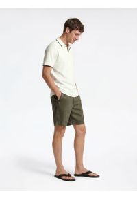 Reserved - Bawełniane polo regular fit - złamana biel. Materiał: bawełna #1