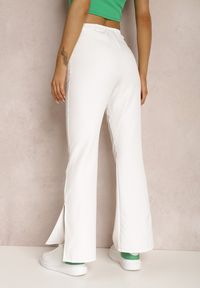Renee - Białe Spodnie Dzwony Evissa. Kolor: biały. Materiał: koronka. Długość: krótkie. Wzór: jednolity. Styl: elegancki #5