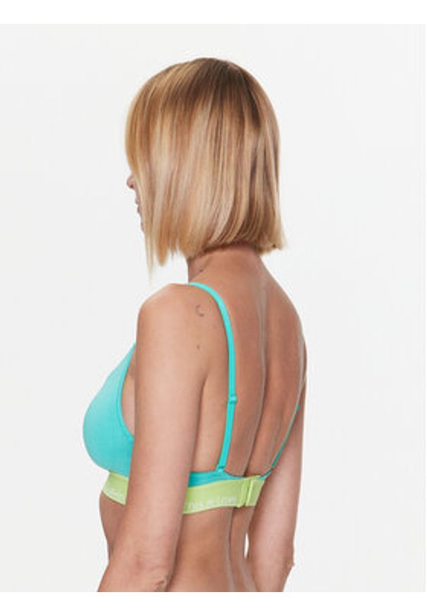 Calvin Klein Underwear Biustonosz braletka Light Lined 000QF7282E Zielony. Kolor: zielony. Materiał: bawełna