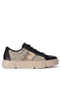 Rieker Sneakersy N5910-62 Beżowy. Kolor: beżowy. Materiał: skóra
