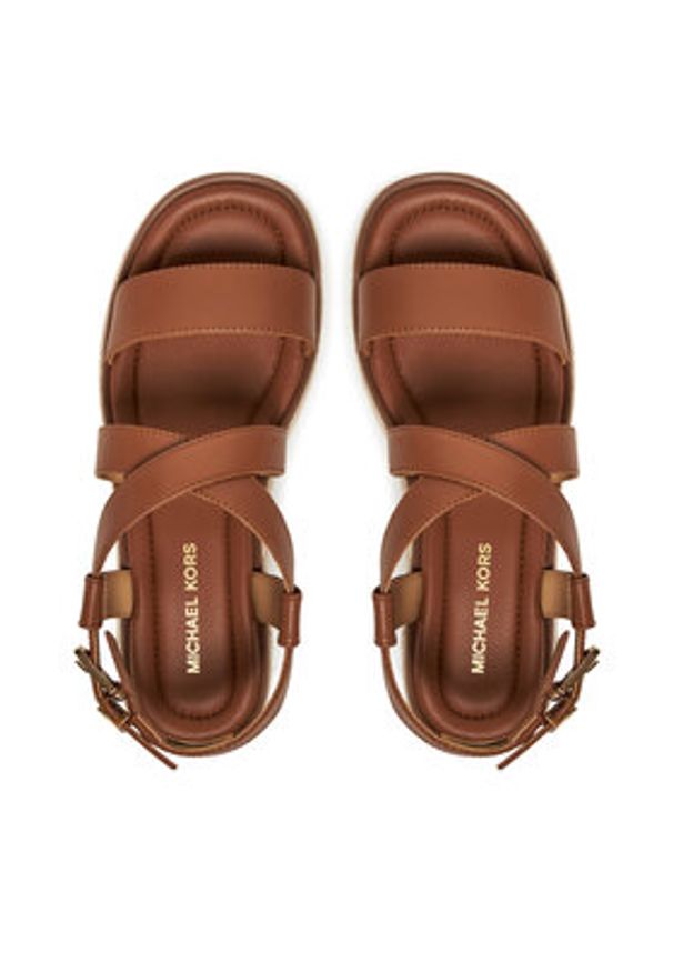MICHAEL Michael Kors Espadryle Lynn 40S5LYFS1L Brązowy. Kolor: brązowy. Materiał: skóra