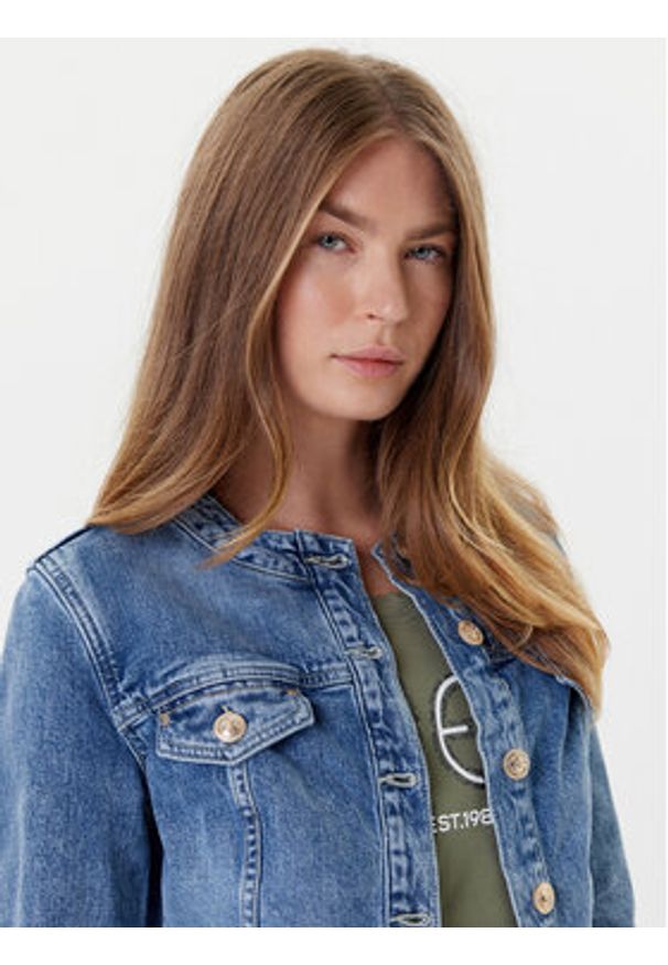 Guess Kurtka jeansowa W5YN53 D5QP2 Niebieski Regular Fit. Kolor: niebieski. Materiał: bawełna
