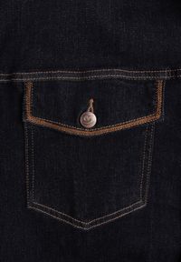 Renee - Niebieska Jeansowa Kurtka z Bawełną z Ozdobnymi Lamówkami Nedine. Kolor: niebieski. Materiał: bawełna, jeans. Styl: klasyczny, boho #6