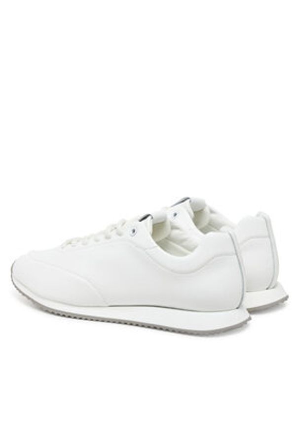 Calvin Klein Sneakersy Runner Lace Up - Lth HW0HW02396 Biały. Kolor: biały. Materiał: skóra