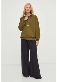 Mercer Amsterdam bluza bawełniana kolor zielony z aplikacją. Kolor: zielony. Materiał: bawełna. Długość: krótkie. Wzór: aplikacja #2
