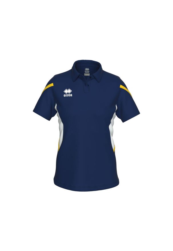 ERREA - Damski jersey Errea Carmen. Typ kołnierza: typu carmen. Kolor: niebieski, wielokolorowy, biały. Materiał: jersey