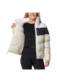 columbia - Kurtka sportowa damska Puffect II Colorblock Jacket. Kolor: beżowy. Materiał: poliester. Sport: turystyka piesza