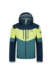 Męska kurtka narciarska Kilpi SION-M. Kolor: wielokolorowy, zielony, szary, żółty, niebieski. Sezon: zima. Sport: narciarstwo #1