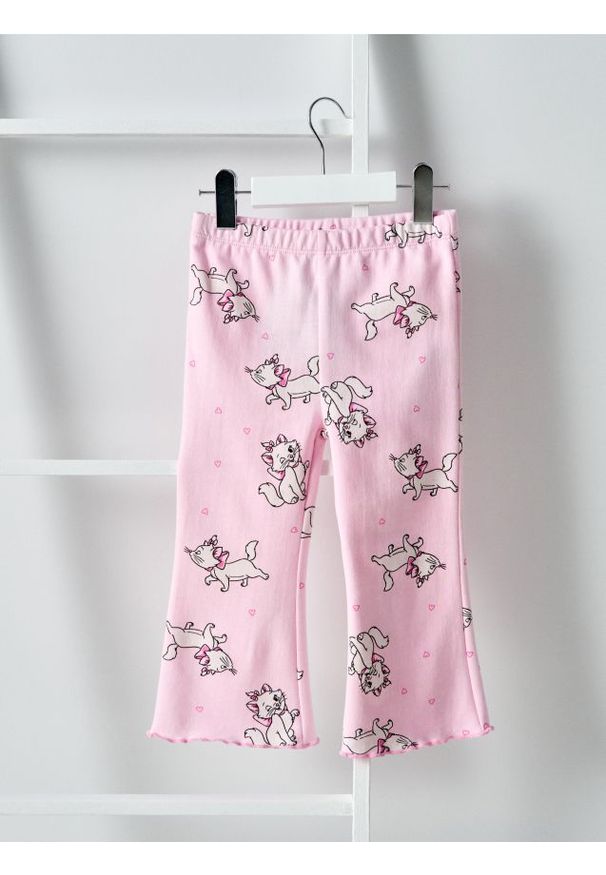 Sinsay - Spodnie dzwony ze wzorem Marie - różowy. Kolor: różowy