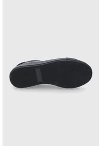 Kurt Geiger London Buty skórzane kolor czarny na platformie. Nosek buta: okrągły. Zapięcie: sznurówki. Kolor: czarny. Materiał: skóra. Obcas: na platformie #3