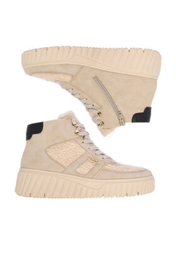 Rieker Trzewiki CEO-N2515-60 Beżowy. Kolor: beżowy. Materiał: materiał, syntetyk