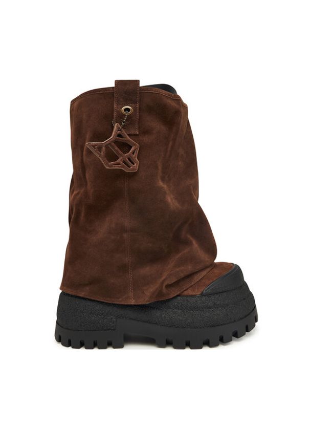 Naked Wolfe Botki Disturb Brązowy. Kolor: brązowy. Materiał: skóra, zamsz