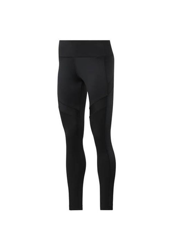 Spodnie do biegania damskie Reebok Wor Mesh Tight. Kolor: czarny. Materiał: mesh. Sport: bieganie, fitness