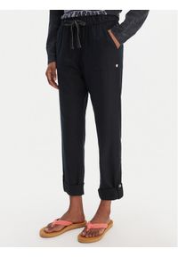 Roxy Spodnie materiałowe On The Seashore ERJNP03294 Czarny Regular Fit. Kolor: czarny. Materiał: wiskoza #1