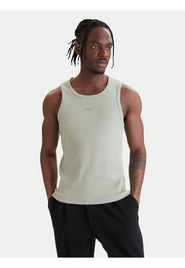 Hugo - HUGO Tank top Dapota 50563744 Zielony Slim Fit. Kolor: zielony. Materiał: bawełna